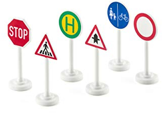 siku 0857, Set panneaux de signalisation, 6 pièces, Métal/plastique, Multi couleurs, Intégration dans les univers SIKU