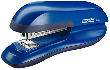 Rapid 23810802 Heftgerät (30 Blatt, ABS-Kunststoff, Metall, Gummiboden, Inkl. 26/6 Klammern, F16, Blisterverpackung) blau