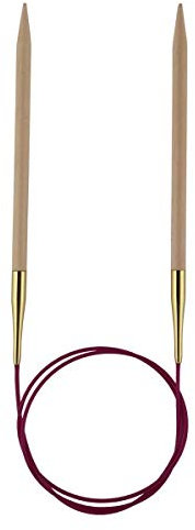 KnitPro K35343 Rundstricknadel, Birkenholz, Beige, 6.5mm x 100cm