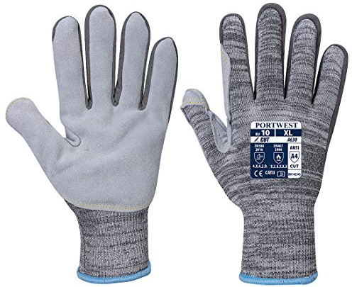 Portwest A630 razor-lite 5 Handschuh, Large, grau