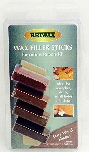 Briwax Wax Stick Filler Original Natural Bees Beeswax Waxing Wood Furniture Repair Repairing Bar - Dark Shades