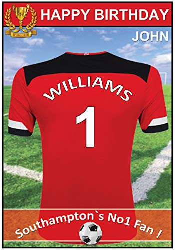 Personalised Southampton Jersey Football Birthday Card (19-20)
