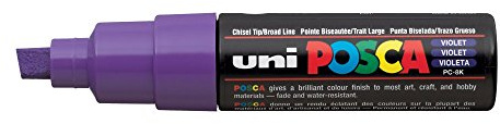 Uni Posca Marker PC-8K Paint Glass Pen Broad Chisel Tip 8.00mm Violet