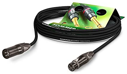 SommerCable SG0Q-5000-SW XLR - Cable de conexión (1 conector XLR hembra de 3 pines, 1 conector XLR de 3 pines, 50,00 m)