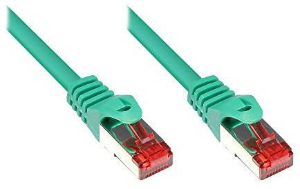 Kabelmeister® Cat.6 Ethernet LAN Patchkabel mit Rastnasenschutz - S/FTP, PiMF, PVC, 250MHz - Gigabit-fähig - grün, 40m
