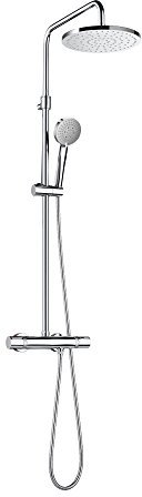 Roca A5A9780C00 Colección Even Round - Columna de ducha termostática, Cromado