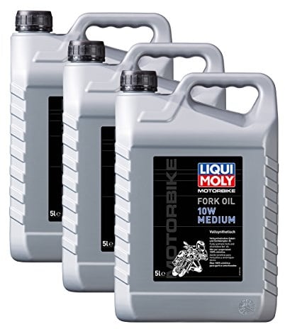 3 x Liqui Moly 1606 Motore Bike Fork Oil 10 W Medium / Moto Forcella (5L