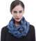 Lina & Lily Damen Loop Schal mit Katzen-Print (Blau & Schwarz)