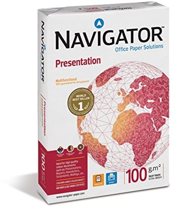 Navigator NAV1024 Hochwertiges Papier für Präsentationsunterlagen (100 g/qm, Format A3) 500 Blatt weiß