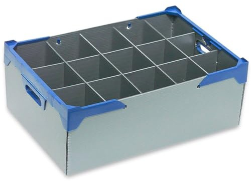 Glassware Storage Container, Beer Glasses and Pint Glasses, Glass or Item Max Width 97mm, Max Height 190mm - 15 Cells/Compartments.