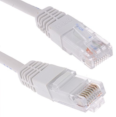 kenable White Network Ethernet RJ45 Cat-5E UTP PATCH LAN COPPER Cable Lead 0.25m 25cm [0.25 metres]