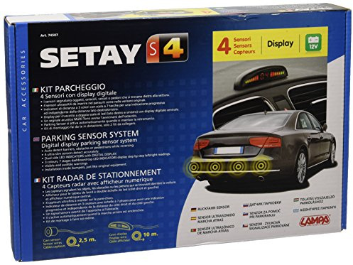 LAMPA 74507 Sistema di assistenza al parcheggio con sensore anteriore e Posteriore nero