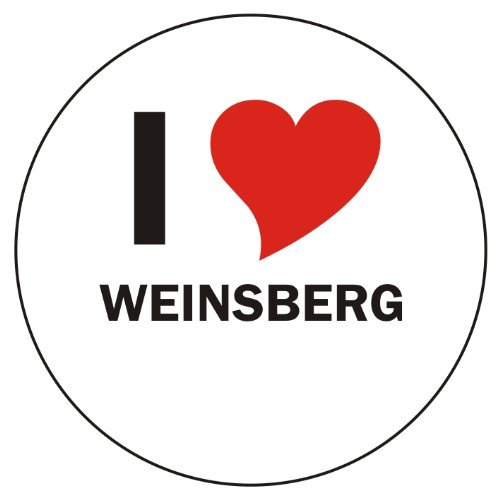 I Love Weinsberg pour ordinateur portable Autocollant Laptopskin 210 x 210 mm rund