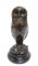 Decoratie Bronzefigur Skulptur Motiv: Eule auf Marmorsockel Bronze Höhe 26 cm 2,2 kg