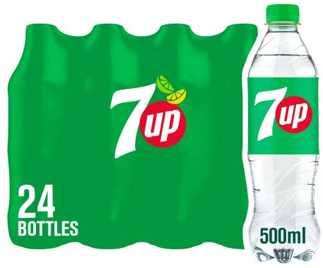 7UP - Lemon & Lime Flavoured Fizzy Drink - 24 x 500 ml bottles