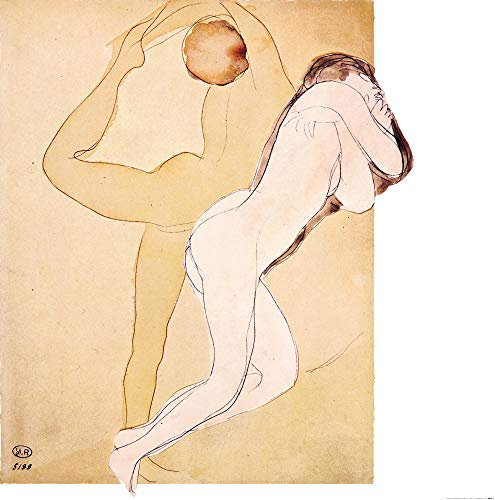 1art1 Auguste Rodin Poster Weibliches Paar, 1840-1917 Kunstdruck Bild 100x100 cm
