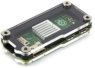 Zebra Zero für Raspberry Pi Zero ~ BLACK ICE T2 mit Kühlkörper c4labs
