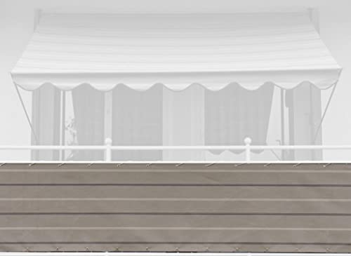 Angerer Freizeitmöbel GmbH Balkonbespannung Exklusiv 75 cm (Beige, Länge: 6 Meter)