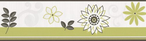 Livingwalls 586629 Mustertapete Esprit, braun/grün/weiß