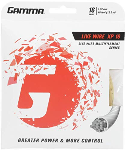 Gamma Tennissaite Live Wire XP 16 (1,32 mm) 12,2 m Set, Natur, S