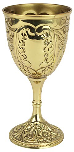 Design Toscano Coupe en laiton repoussé le Calice royal du Roi