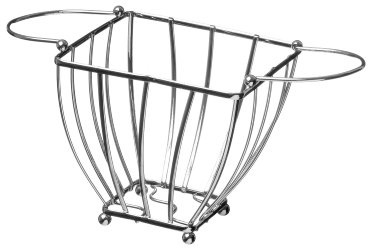 Premier Housewares Fruit Basket, Chrome, 18 cm