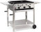 Gasbräter 11kW 3-flammiger Edelstahl-Brenner fahrbar mit emaillierter Stahlpfanne und Abstellplatten Gasgrill Gastrobräter Profigrill Verein