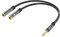 KINGTOP Headset Splitter, 3.5mm Headphone Mic Splitter Cable for Headset with Separate Audio Microphone Jacks