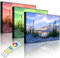 Lightbox-Multicolor | LED Bild Leuchtbild | Gras am Strand bei Sonnenuntergang | 100x70 cm | Front Lighted