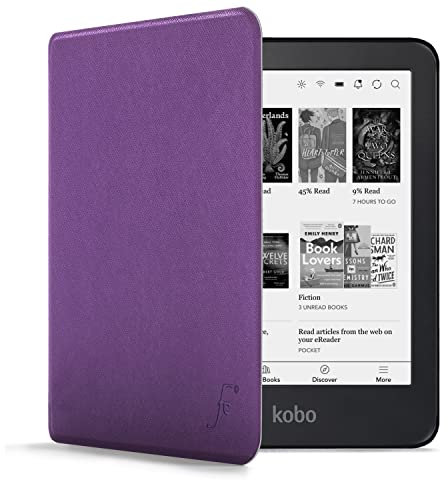 Forefront Cases Étui pour Kobo Aura Edition 2 (Modèle: N236-2016) - Mince et Léger, Fonction Automatique Veille/Réveil Intelligente Étui, Coque de Protection pour Kobo Aura Edition 2 - Violet