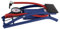 Performance Tool W1638DB Fußpumpe für Fahrradreifen und Sportgeräte mit Luftdruckmessgerät, geflochtenem Schlauch und Nadelventil mit Adaptern, 100 P.S.I Kapazität, Blau