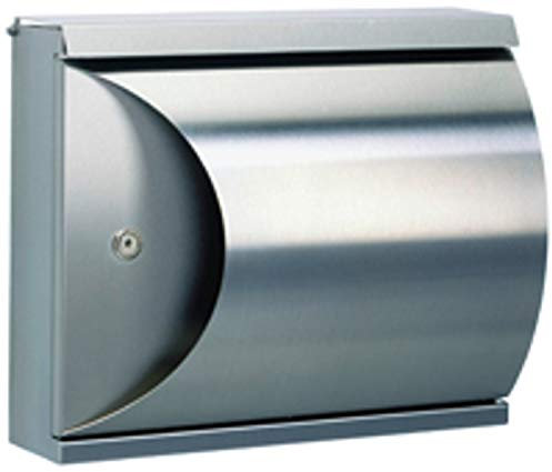 Albert 690789 Briefkasten, 40 x 16 x 33,5 cm, Edelstahl, silber