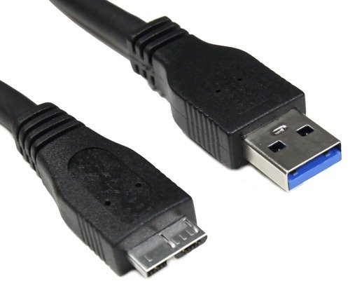 Bipra OEM SuperSpeed Câble USB 3.0 A vers Micro B pour disques durs externes WD, Seagate, Clickfree, Toshiba et Samsung 35cm - 1 Feet - 0.35M - Noir