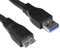 Bipra OEM SuperSpeed Câble USB 3.0 A vers Micro B pour disques durs externes WD, Seagate, Clickfree, Toshiba et Samsung 35cm - 1 Feet - 0.35M - Noir