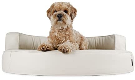 Mypado Hundebett, Hundesofa Atlanta Kunstleder Creme wasserabweisend, Feels Like Heaven