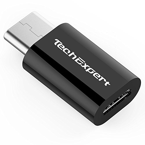 TechExpert Adaptateur USB C vers Micro USB Femelle USB 2.0 Noir