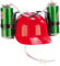 infactory Trinkhelm: Bierhelm mit 2 Dosenhaltern und Trinkschlauch (Trinkerhelm, Helm mit Getränkehalter, Flaschenhalter)