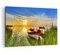 Wandbilder Dekoration Wohnzimmer Boot See Sonnenuntergang Sommer Menschen Bilder auf Leinwand 120x80cm Leinwandbild Schlafzimmer Deko Wand Kunstdruck Art Groß XXL Wanddeko Bild Canvas AA120x80-3053