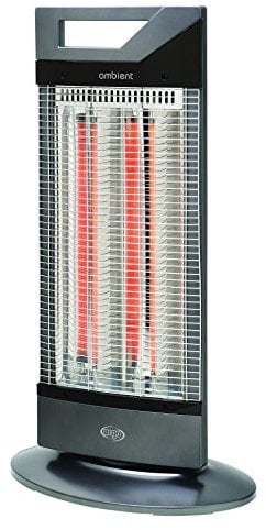 Argoclima Ambient Stufa in Fibra di Carbonio Oscillante, Grigio Antracite