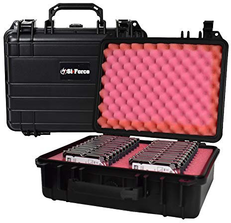 SiForce Hard Drive Rugged Transport Case, Protect Hard Drives (S20, 20 x 2.5 inch Hard Drives)