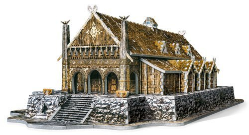 Wrebbit 3D Golden Hall Edoras Lord of The Rings Puzzle, 742-Piece by