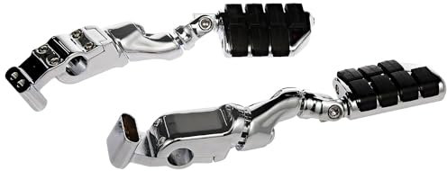 Kuryakyn 4073 Motorcycle Foot Controls: Ergo II Cruise Mounts with Dually ISO Pegs and Mini Arms for Honda Gold Wing, Valkyrie Motorcycles, Chrome, 1 Pair