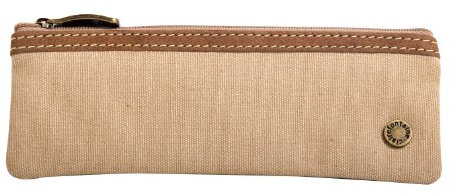 Clairefontaine 77022C - Schlampermäppchen / Etui Age Bag, aus Lammleder, groß und rund 22 x 8 cm, ideal für Stifte & Accessoires, Altrosa, 1 Stück