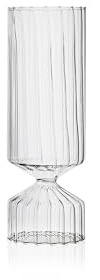 Ichendorf Milano Optische Vase, Kollektion Bouquet, H 27 cm, Borosilikatglas, handgefertigt
