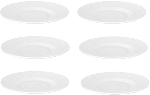 Bormioli Rocco 6er Set EBRO Untertasse Ø 160 mm, Opal-Hartglas