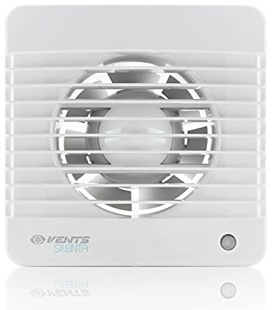 VENTS 150mm (6 inch) Run On Timer - Silent Bathroom Extractor Fan, Energy Saving and Quiet - Universal White Shower Wall Ceiling Mounted Kitchen Moist Damp Control Long Life Motor