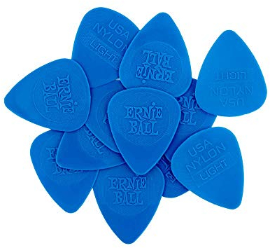 Ernie Ball Thin Injection Molded Nylon Picks 0.53mm bag of 12