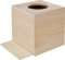 VBS Kosmetiktuch-Box, Rohholz, runde Öffnung, ca.14x14x13,5cm
