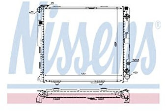 NISSENS Kühler Motorkühlung Kühler Wasserkühler Motorkühler Netzbreite 490mm Netzlänge 532mm Netztiefe 40mm 62699A