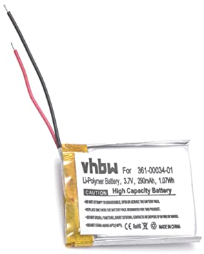 vhbw Akku kompatibel mit Garmin Fenix 3 GPS Navigation Navi (290 mAh, 3,7 V, Li-Ion)